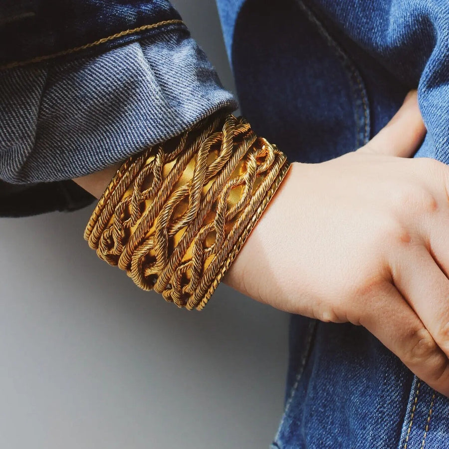 Vintage Chanel Bracelet 1980s - Collection 25, 1986 Bracelets Jagged Metal 