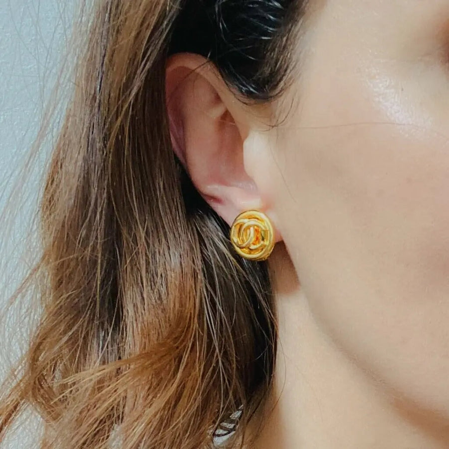 Vintage Chanel Earrings 1990s - Autumn 1993 Collection Earrings Jagged Metal 