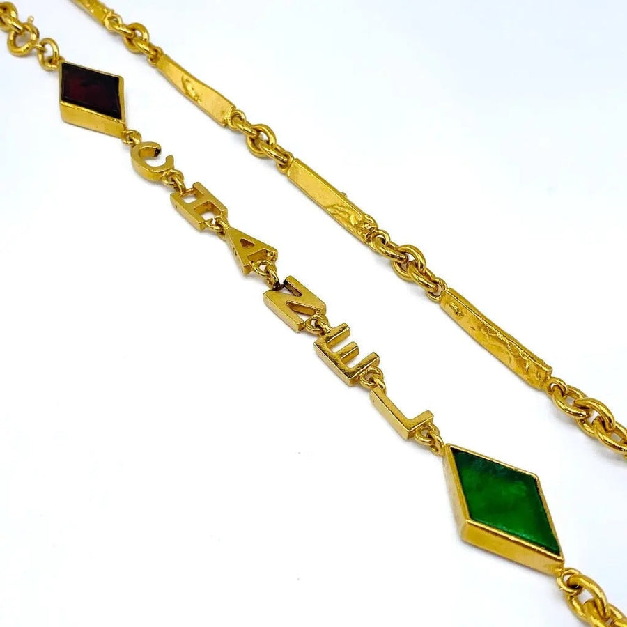 Vintage Chanel Necklace 1960s Goosens Necklace Jagged Metal 