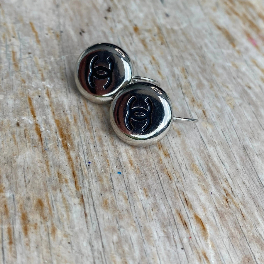 Vintage Chanel earrings 1990s - 1997 Autumn Collection, for pierced ears Earrings Jagged Metal 