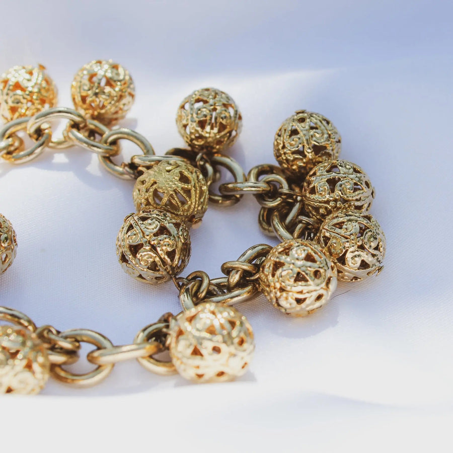 Vintage Charm Bracelet 1980s Bracelets Jagged Metal 