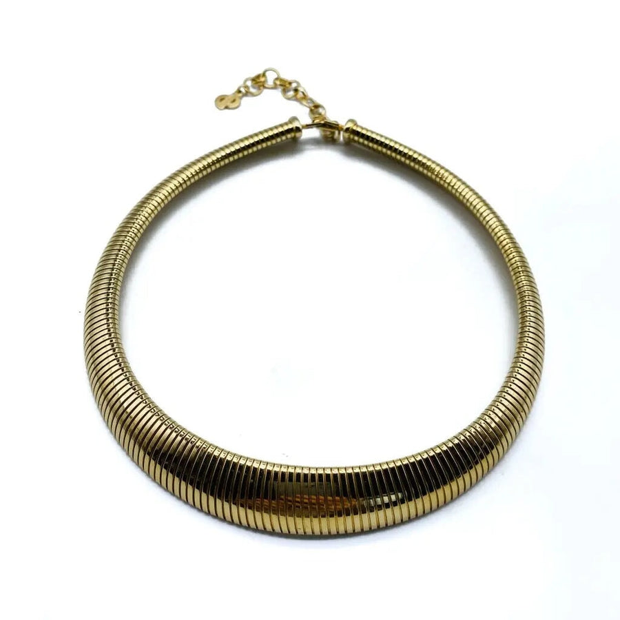 Vintage Christian Dior Choker Necklace 1970s Necklaces Jagged Metal 