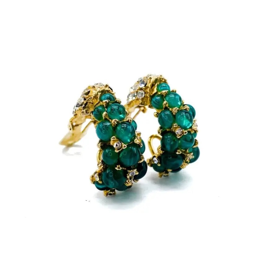 Vintage Christian Dior Earrings, Vintage 1960s Earrings Jagged Metal 