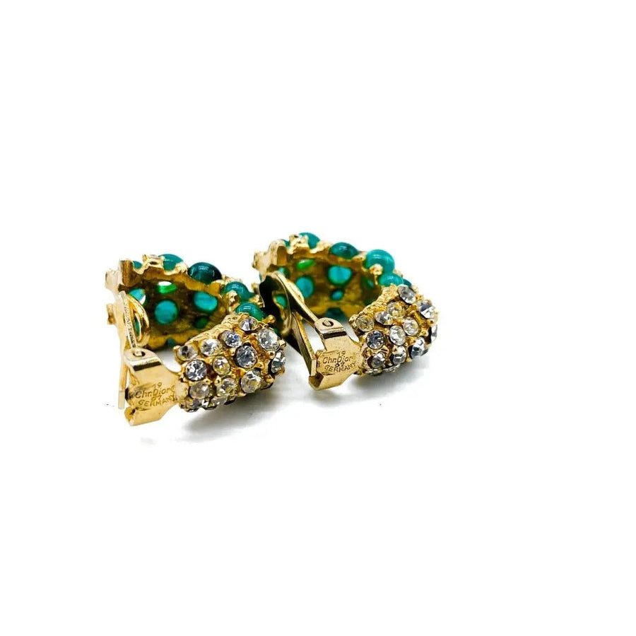 Vintage Christian Dior Earrings, Vintage 1960s Earrings Jagged Metal 