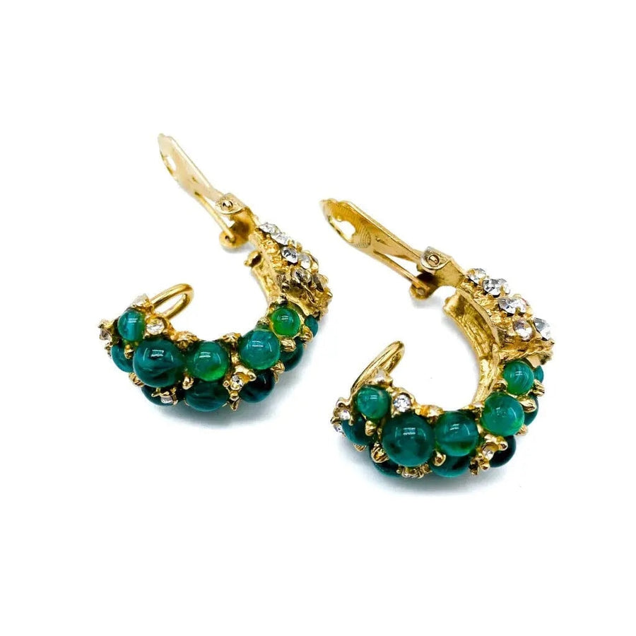 Vintage Christian Dior Earrings, Vintage 1960s Earrings Jagged Metal 
