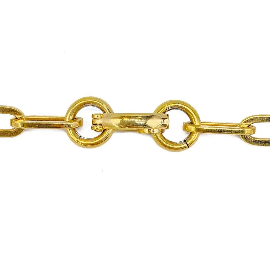 Vintage Christian Dior Necklace, 1970s Necklace Jagged Metal 