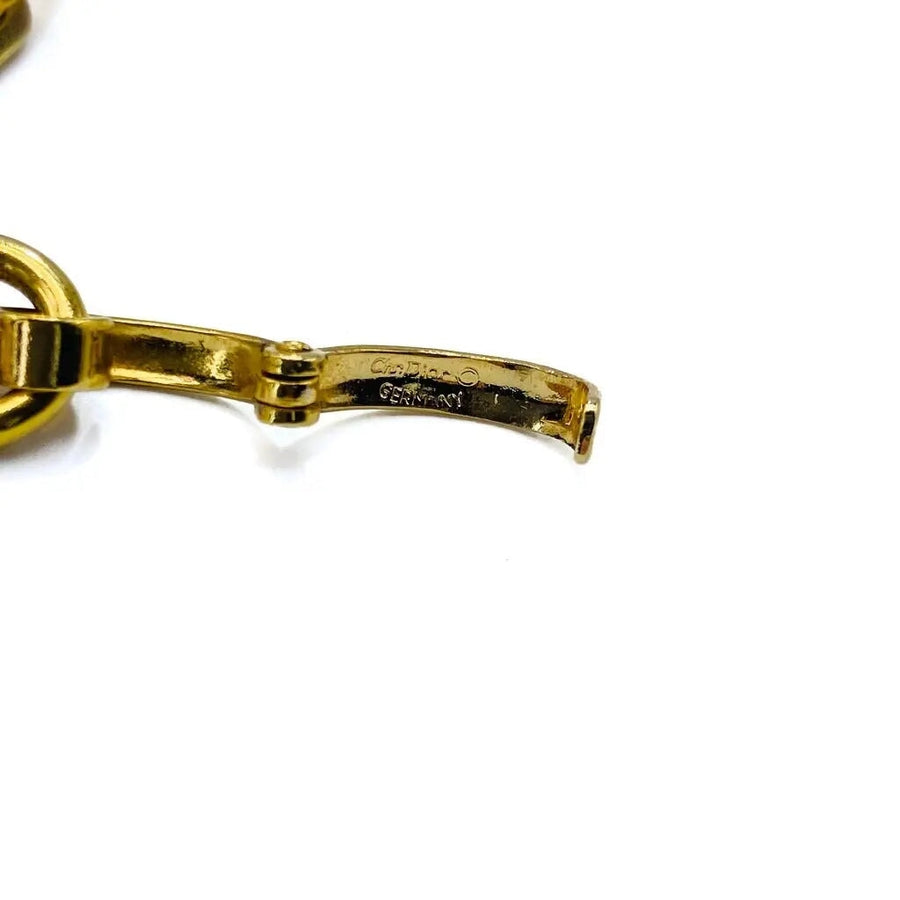 Vintage Christian Dior Necklace, 1970s Necklace Jagged Metal 