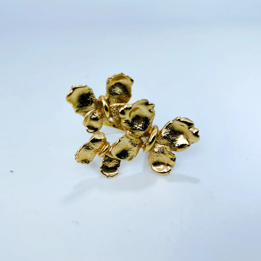Vintage Christian Dior Ring Y2K Rings Jagged Metal 