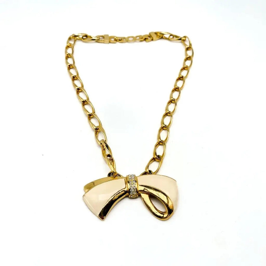 Vintage Dior Necklace, 1980s Necklace Jagged Metal 