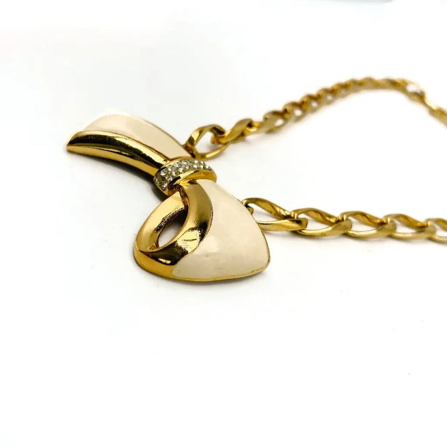 Vintage Dior Necklace, 1980s Necklace Jagged Metal 