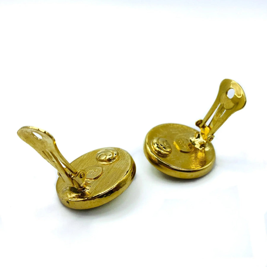 Vintage Gianni Versace Earrings 1990s Earrings Jagged Metal 