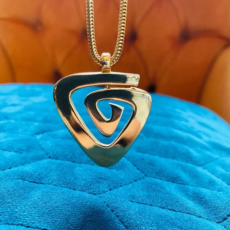 Vintage Givenchy 1970s Pendant - 1976 Collection Necklaces Jagged Metal 