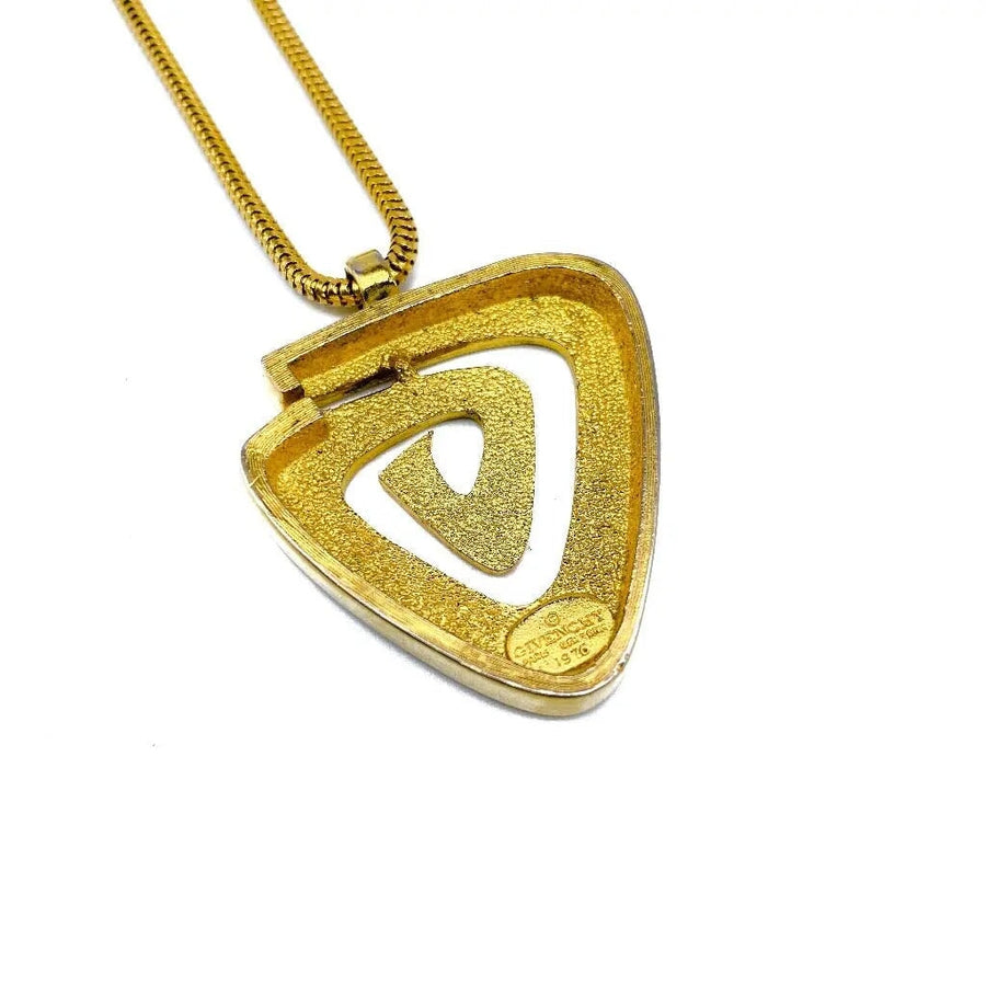 Vintage Givenchy 1970s Pendant - 1976 Collection Necklaces Jagged Metal 