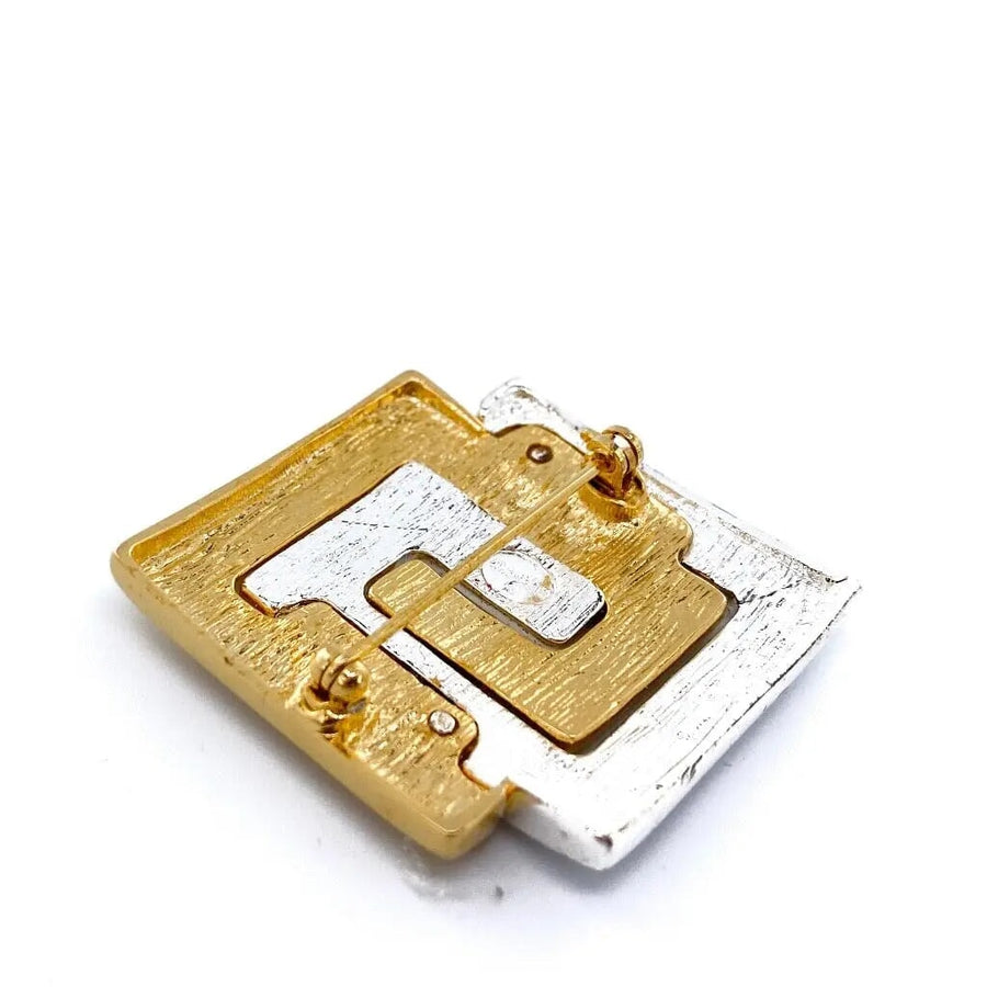 Vintage Givenchy Brooch 1980s Brooch Jagged Metal 