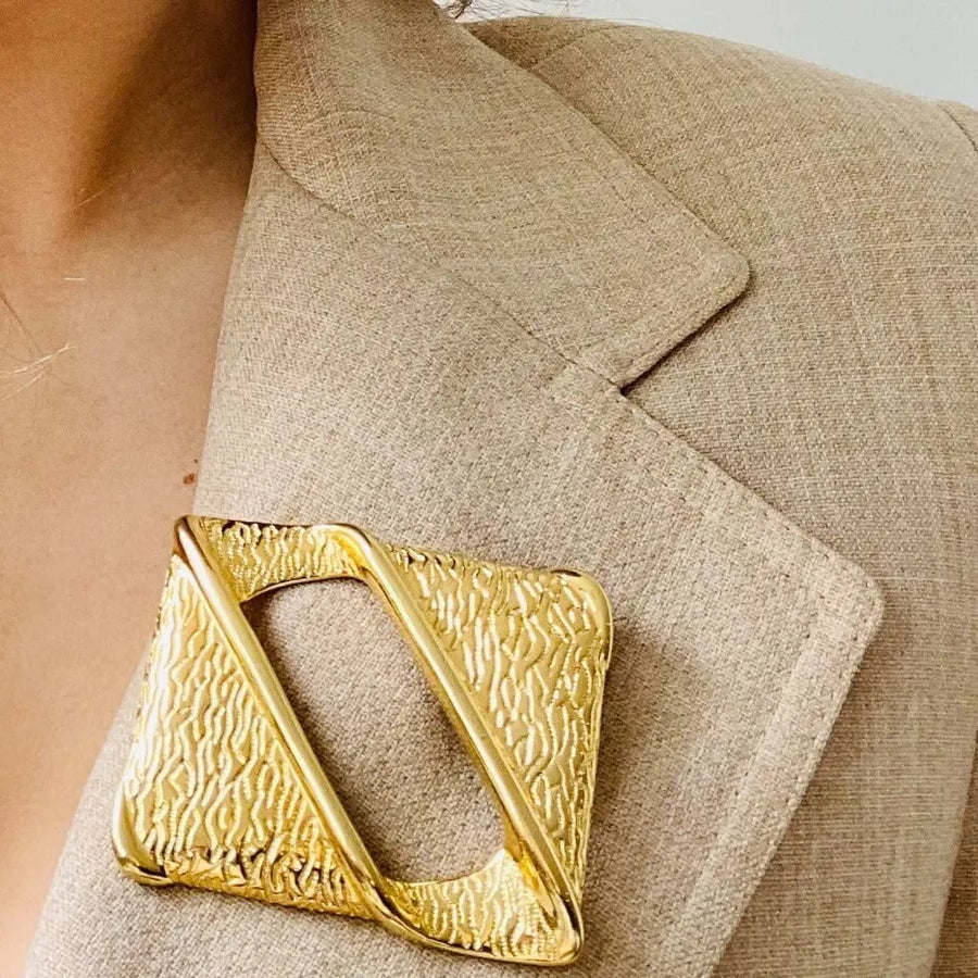 Vintage Givenchy Brooch 1980s Brooch Jagged Metal 