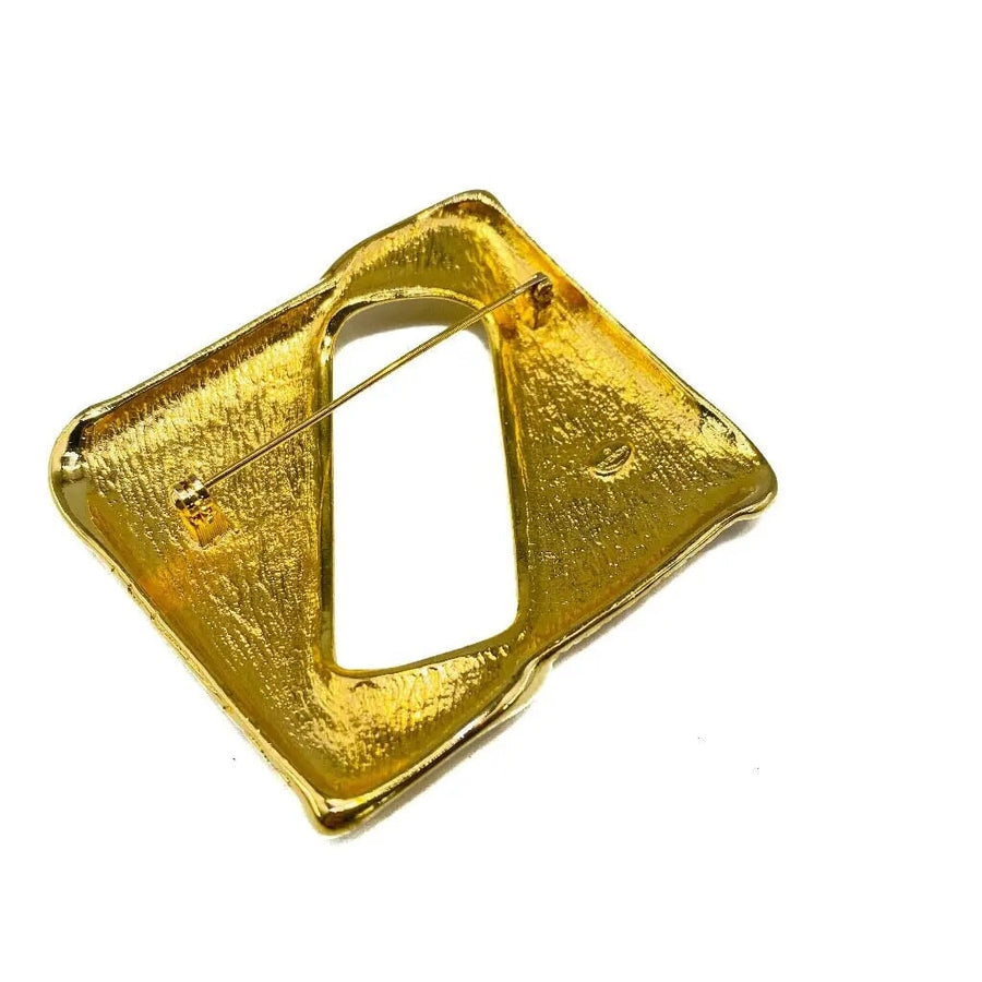 Vintage Givenchy Brooch 1980s Brooch Jagged Metal 