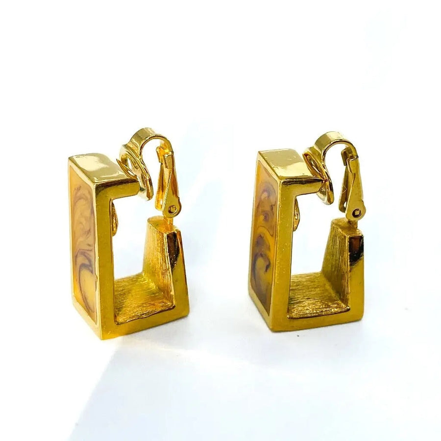 Vintage Givenchy Earrings 1970s Earrings Jagged Metal 