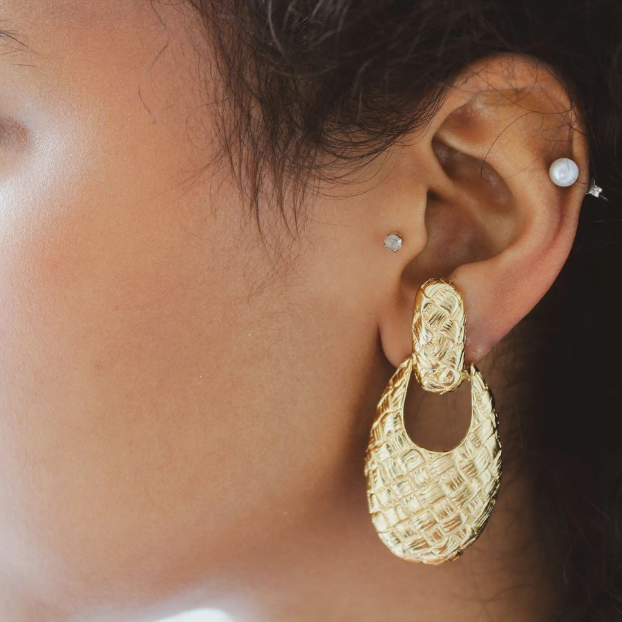 Vintage Givenchy Earrings 1980s Clip On, Dynasty era Earrings Jagged Metal 
