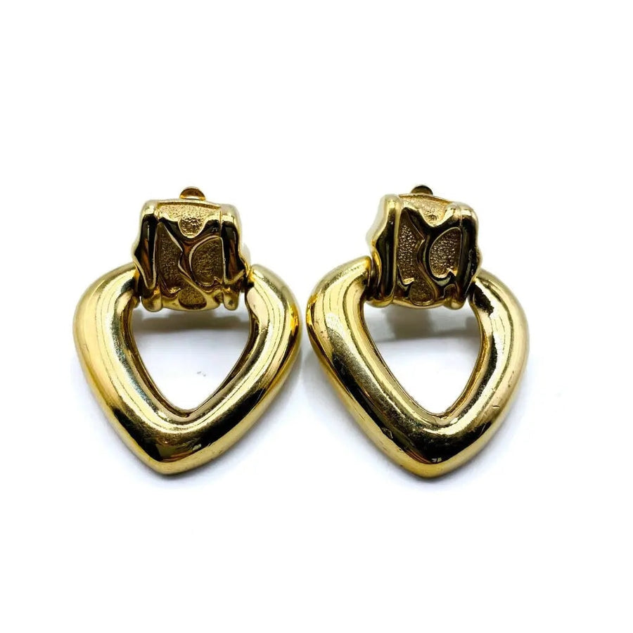 Vintage Givenchy Earrings 1980s Earrings Jagged Metal 