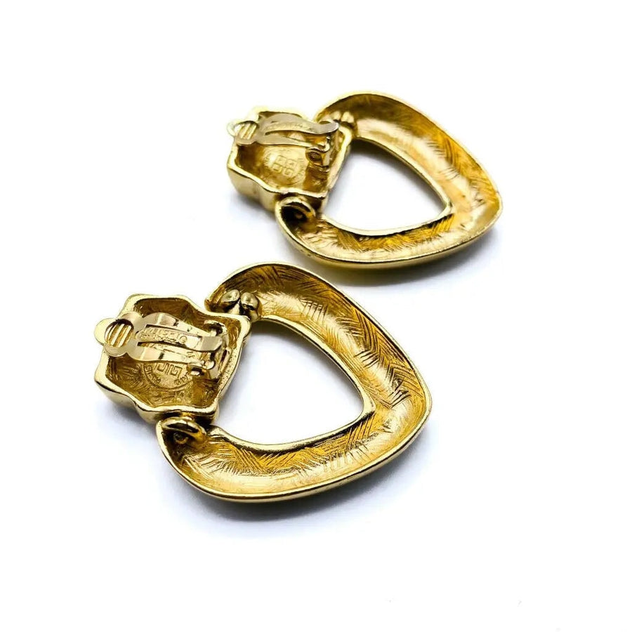 Vintage Givenchy Earrings 1980s Earrings Jagged Metal 