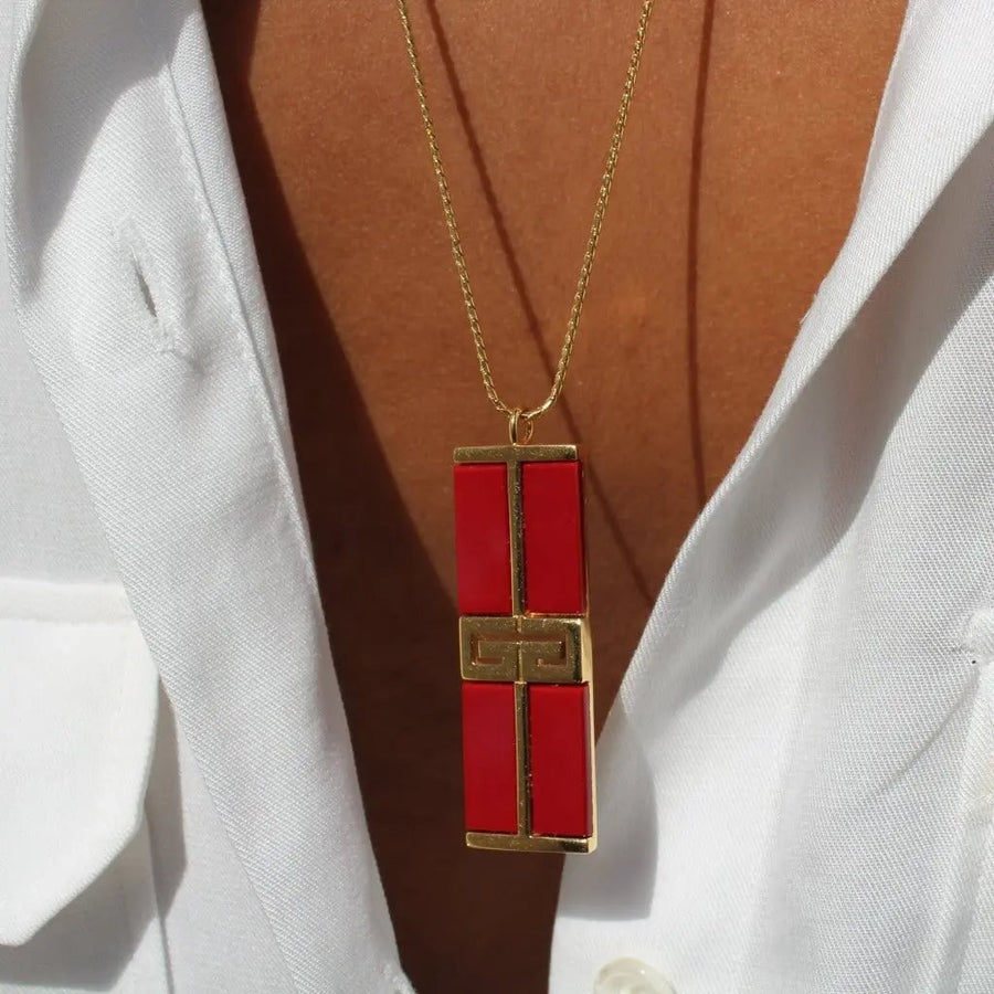 Vintage Givenchy Necklace 1970s - 1979 Collection Necklaces Jagged Metal 