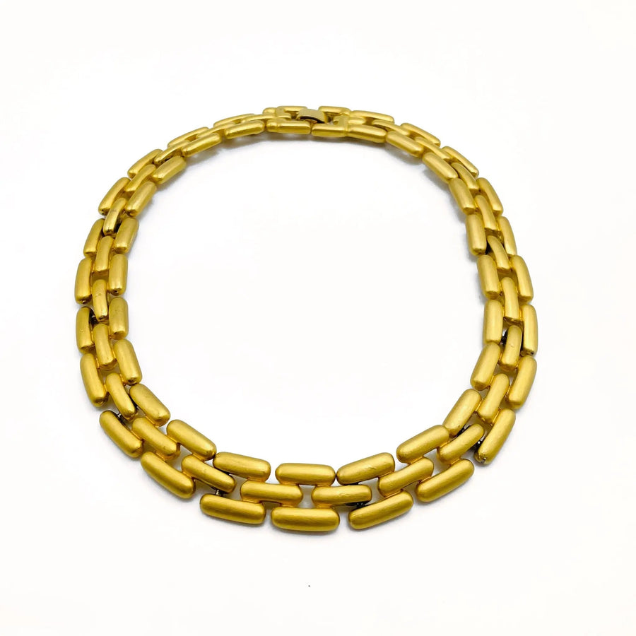 Vintage Givenchy Necklace and Earrings Set 1980s Earrings Jagged Metal 