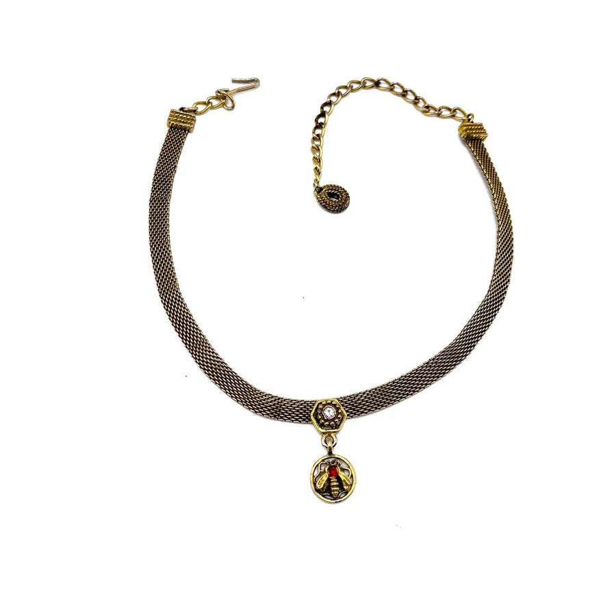 Vintage Goldette 1970s Choker Necklace Necklaces Jagged Metal 