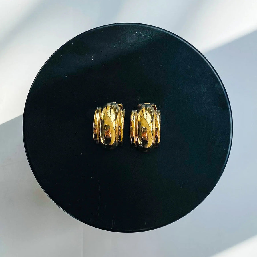 Vintage Grosse Earrings 1980s Earrings Jagged Metal 