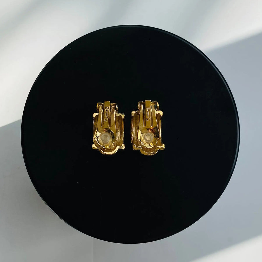 Vintage Grosse Earrings 1980s Earrings Jagged Metal 