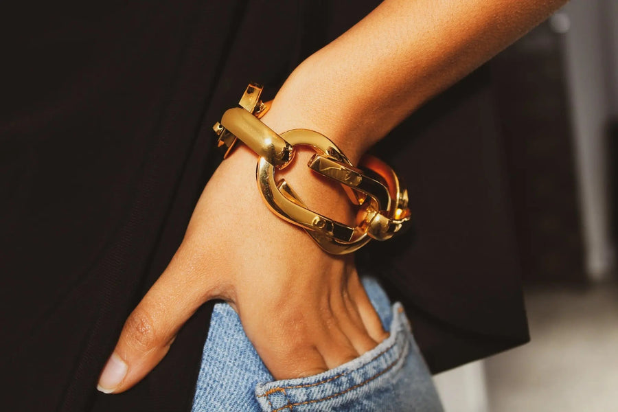 Vintage Gucci Bracelet 1990s - 1991 Collection Bracelet Jagged Metal 