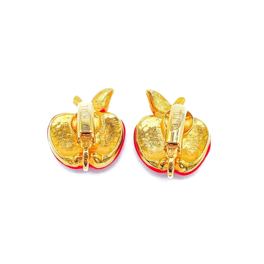Vintage Kenneth Jay Lane Earrings 1980s Earrings Jagged Metal 