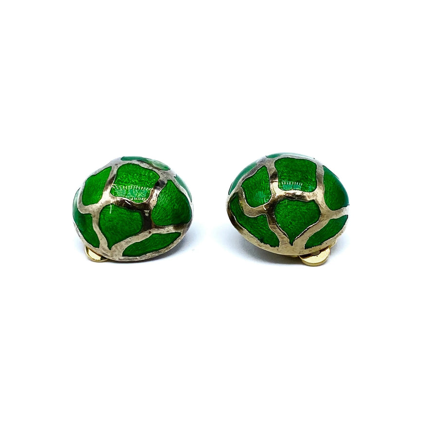 Vintage Les Bernard Vintage 1980s Clip On Earrings Earrings Jagged Metal 