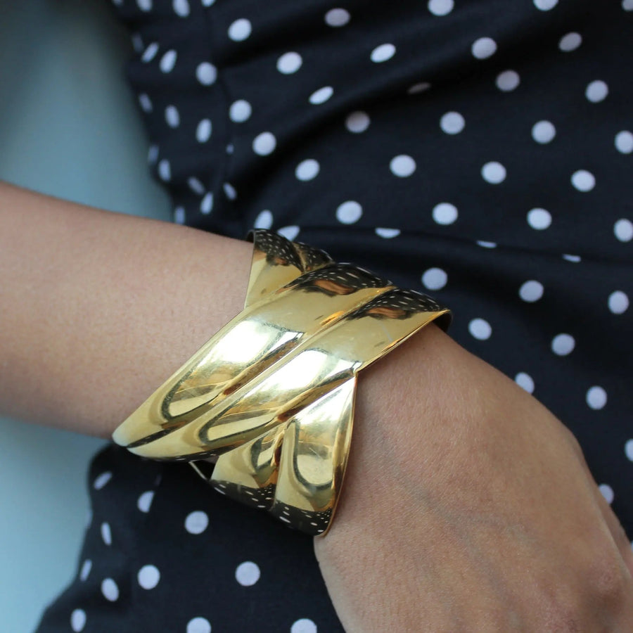 Vintage Monet 1980s Bracelet Bracelet Jagged Metal 