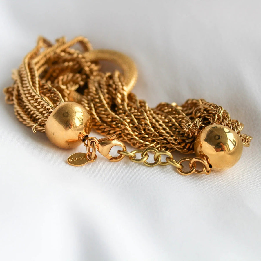 Vintage Monet 1980s Bracelet Bracelets Jagged Metal 