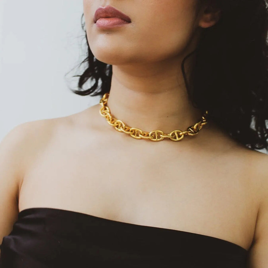 Vintage Monet 1980s Necklace Necklaces Jagged Metal 