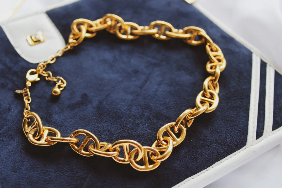 Vintage Monet 1980s Necklace Necklaces Jagged Metal 