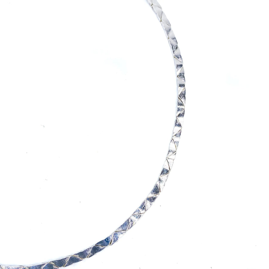 Vintage Monet Necklace 1980s - Silver Plated Necklaces Jagged Metal 