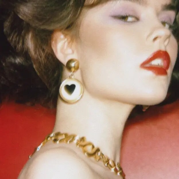 Vintage Moschino Earrings, 1990s Earrings Jagged Metal 