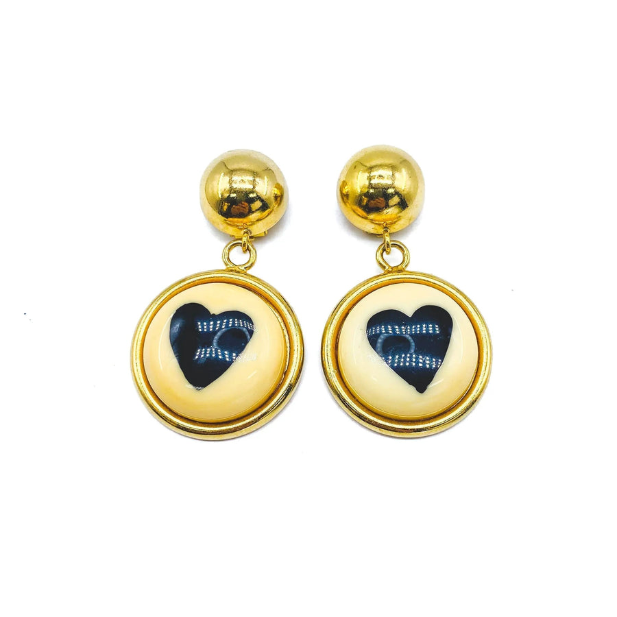 Vintage Moschino Earrings, 1990s Earrings Jagged Metal 