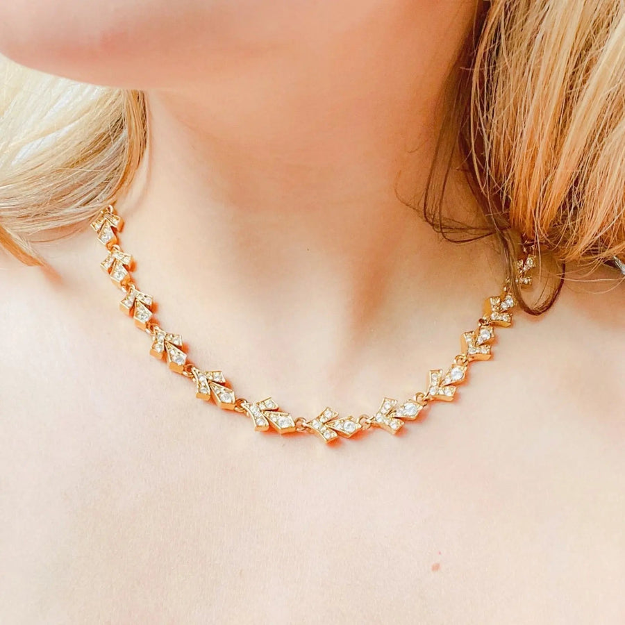 Vintage Napier Necklace 1980s Necklace Jagged Metal 