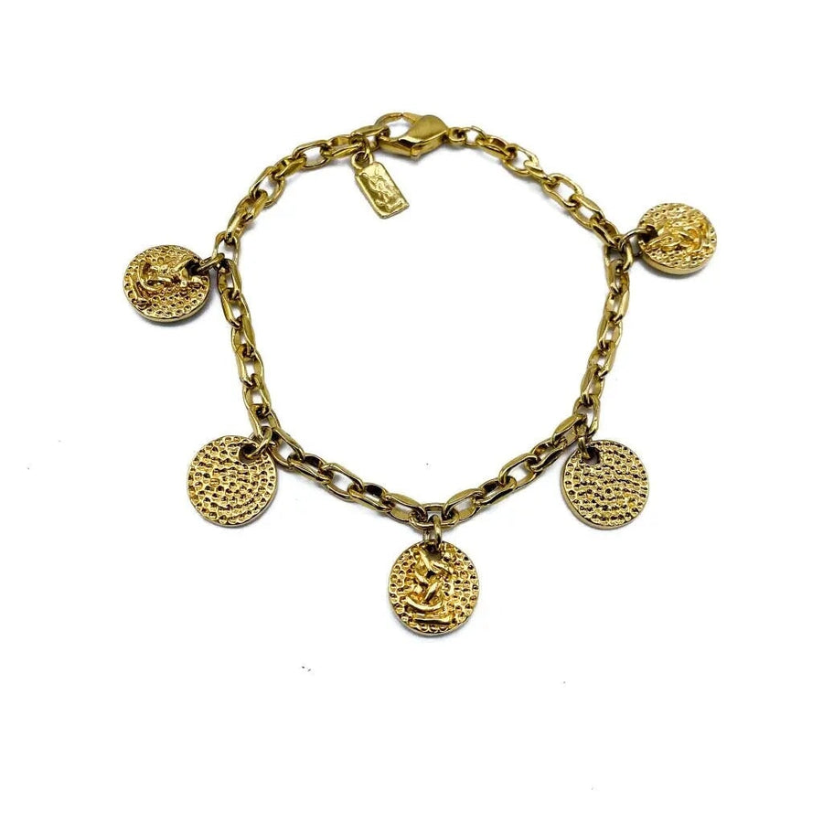 Vintage Yves Saint Laurent YSL Bracelet 1990s Bracelets Jagged Metal 