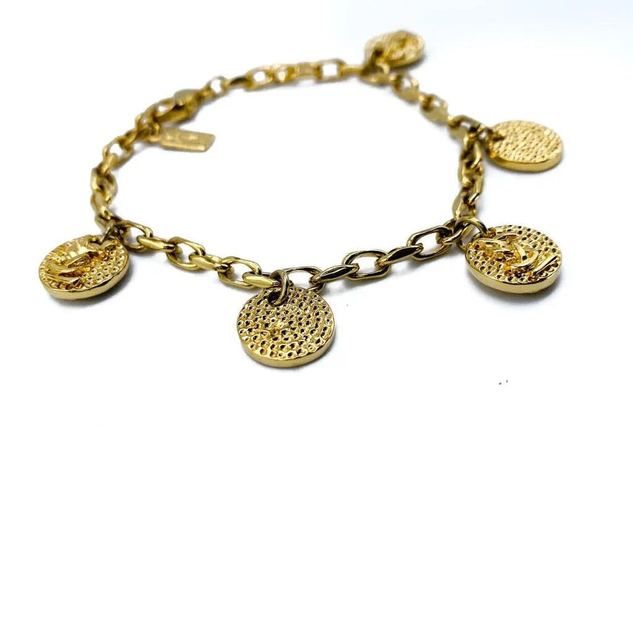 Vintage Yves Saint Laurent YSL Bracelet 1990s Bracelets Jagged Metal 