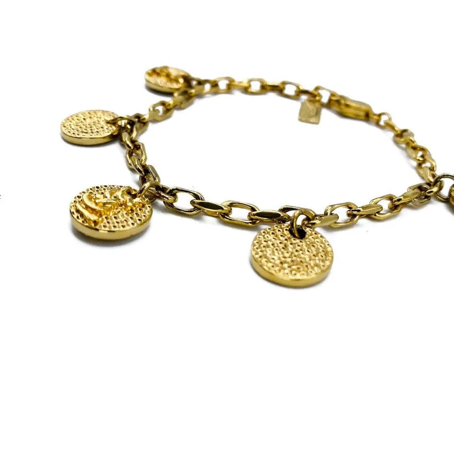 Vintage Yves Saint Laurent YSL Bracelet 1990s Bracelets Jagged Metal 