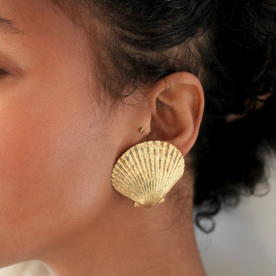 Vintage Yves Saint Laurent YSL Earrings 1980s Earrings Jagged Metal 