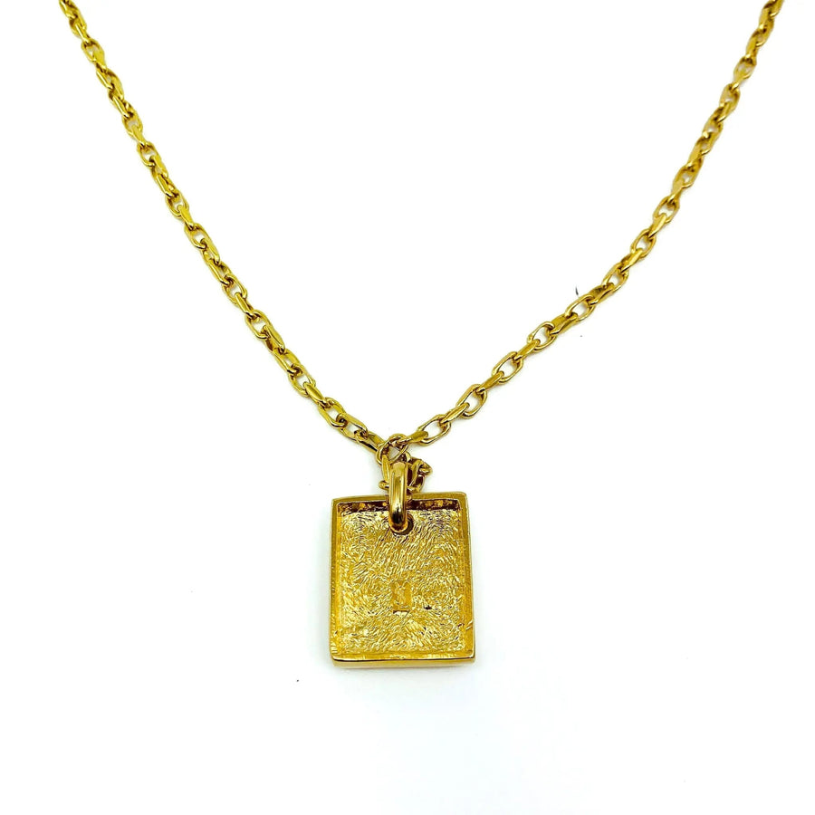 Vintage Yves Saint Laurent YSL Necklace 1990s Necklaces Jagged Metal 