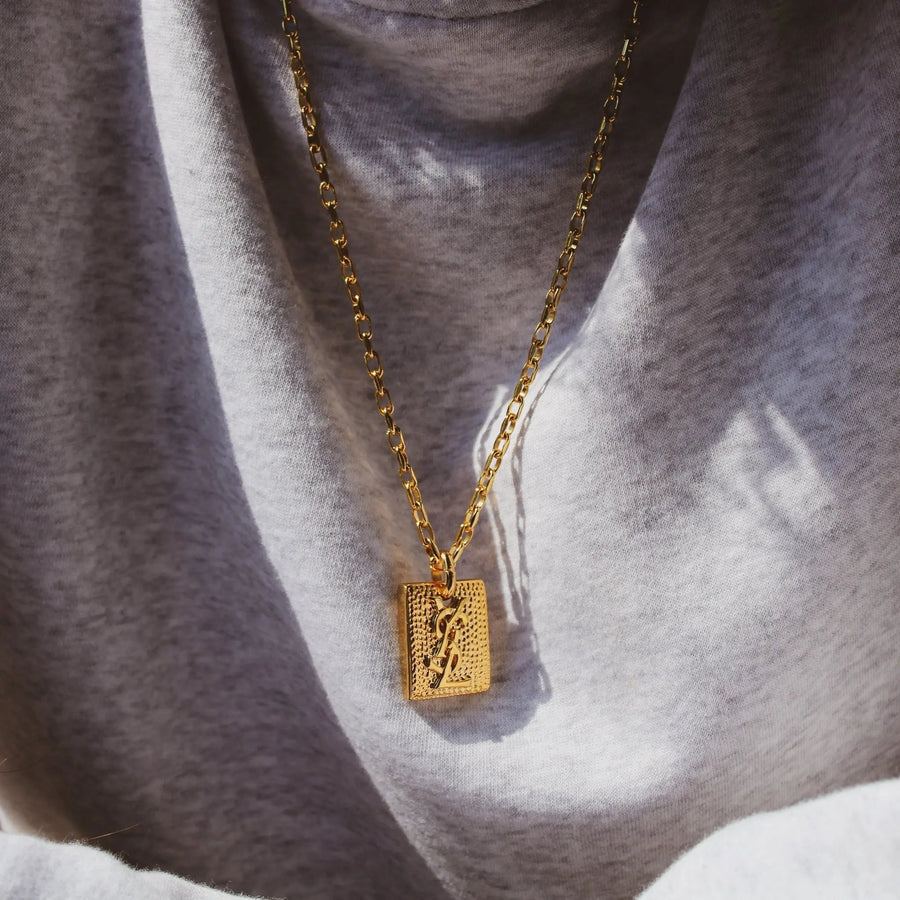 Vintage Yves Saint Laurent YSL Necklace 1990s Necklaces Jagged Metal 