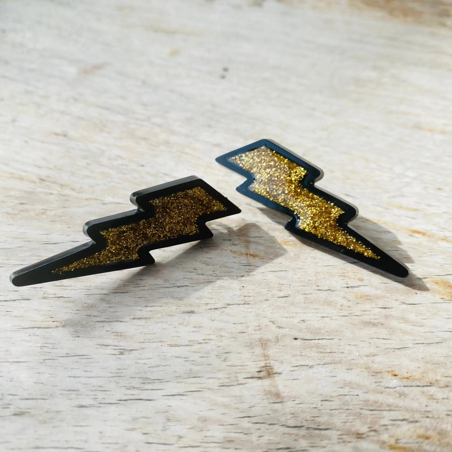 Vintage Ziggy Stardust 1970s Earrings, for pierced ears Earrings Jagged Metal 