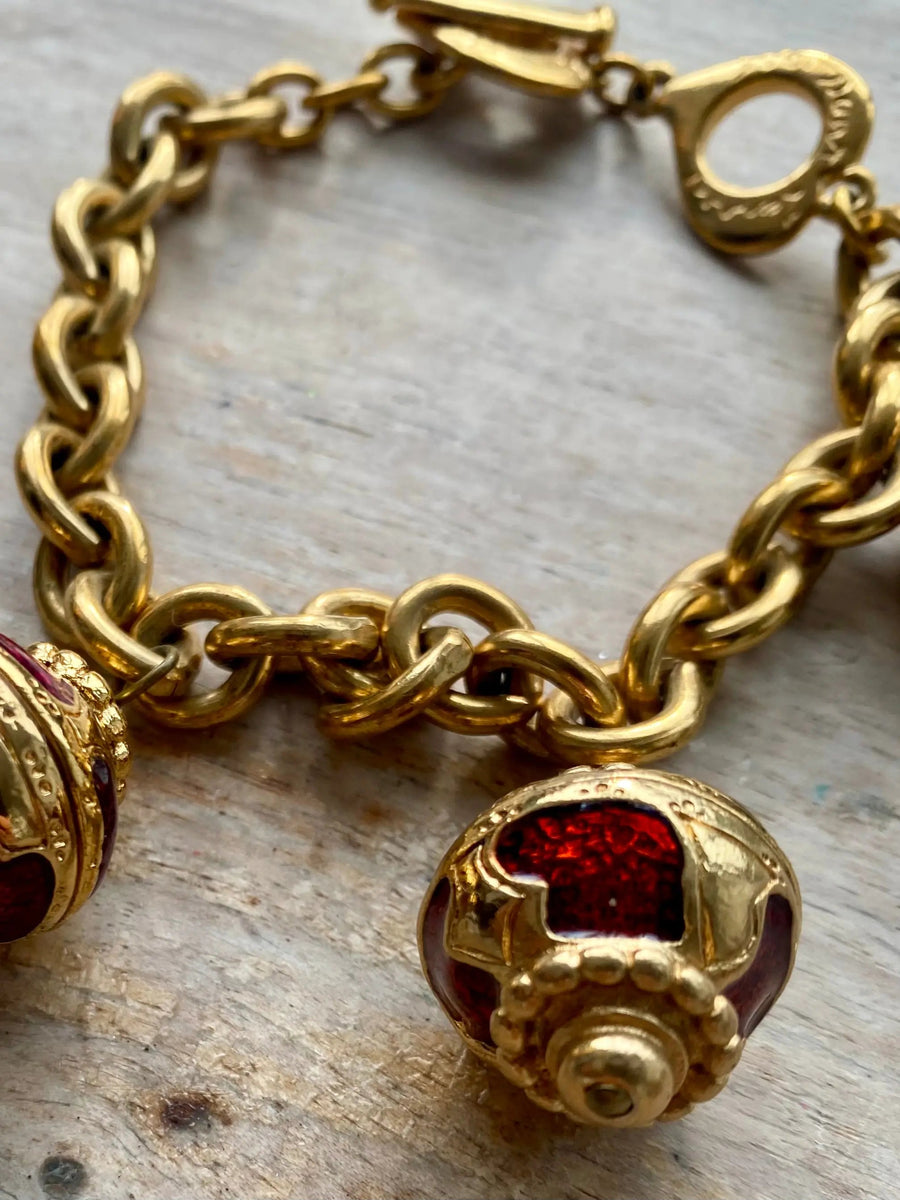 Yves Saint Laurent Vintage YSL Bracelet 1980s Bracelets Jagged Metal 