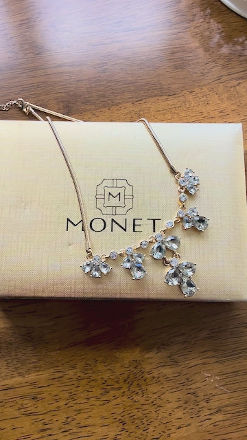 Vintage Monet Crystal Necklace, deadstock