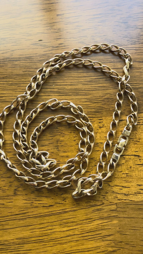 Vintage 1980s Christian Dior Long Gold Chain Necklace